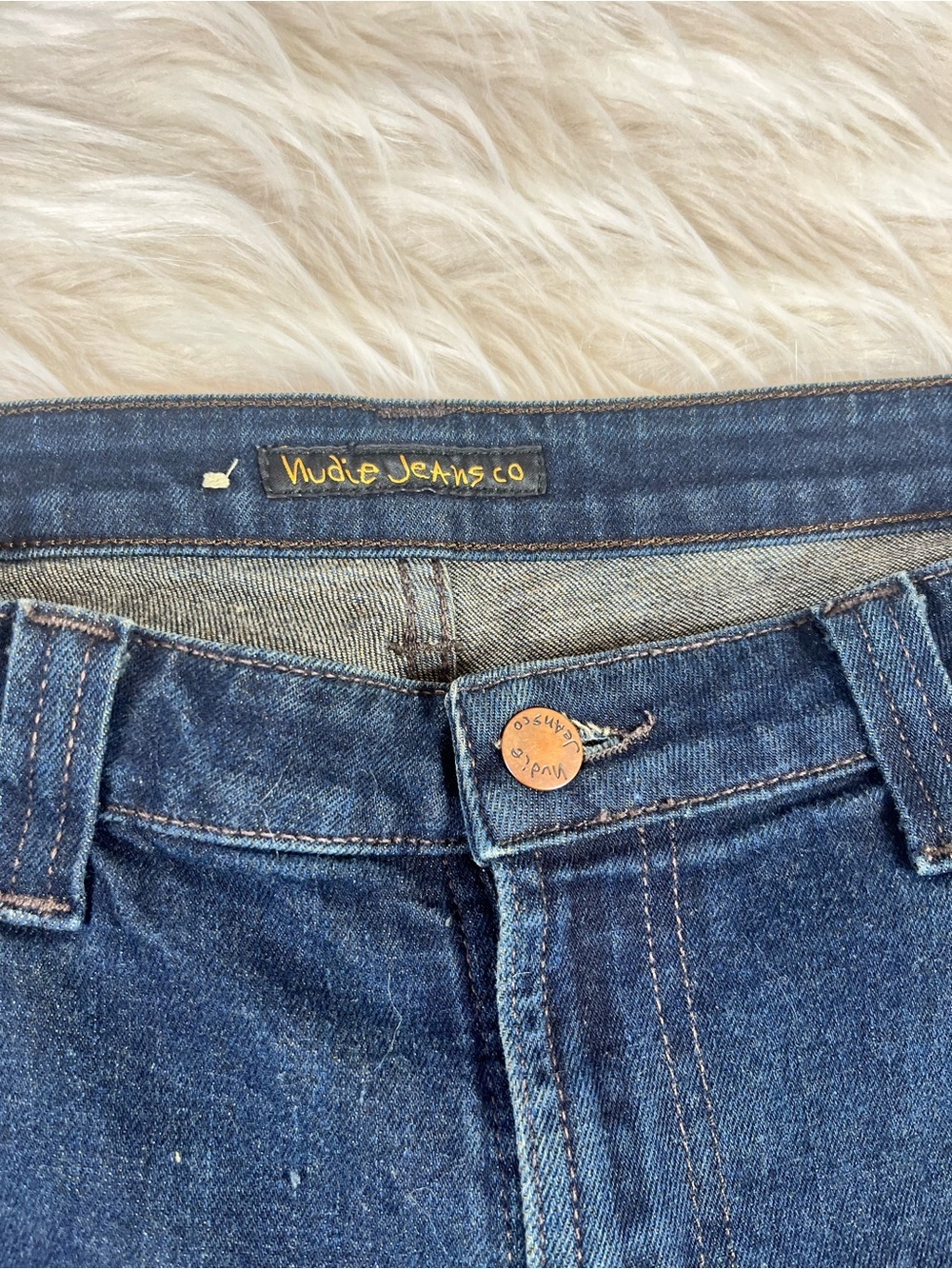 Nudie Skinny Lin Jeans Men's 34x31 Low Rise Skinny Dark Wash - Picture 4 of 8